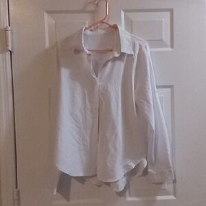 SHEIN White Casual Button Down Shirt
